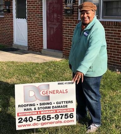 DC Generals roofing crew at work in Frederick, MD