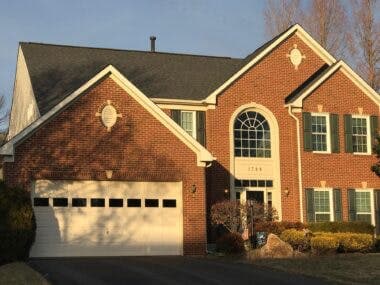 Completed residential roofing project