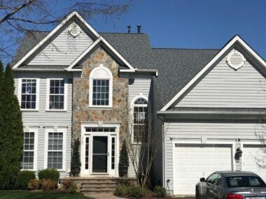 Finished roof and gutter work